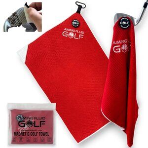 Magnetic Golf Towel 16" x 24" Sunday Red